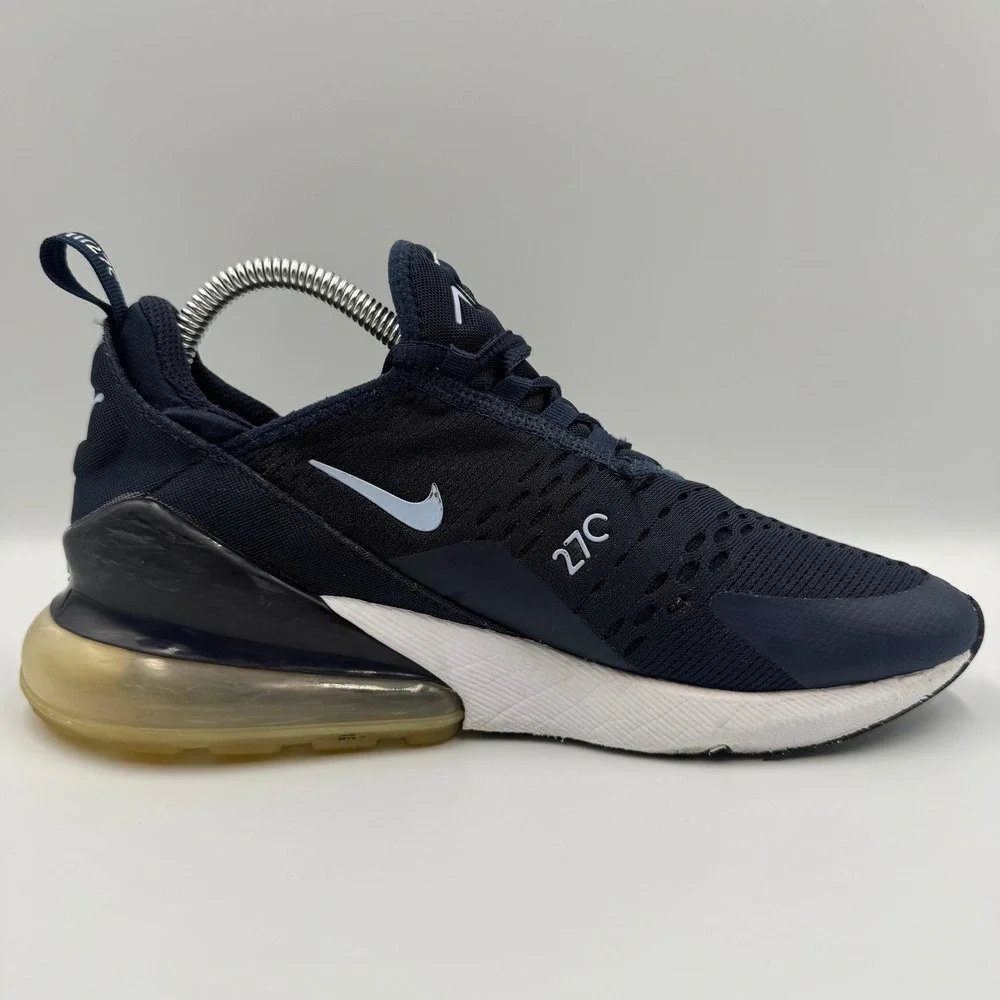 Nike Air Max 270 Kids Size 6.5Y Running Shoes 943345-407 Navy Blue